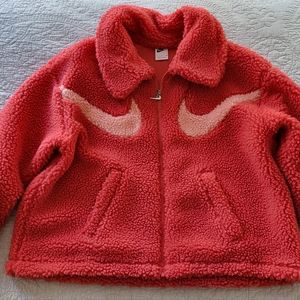 Nike Red Teddy Jacket